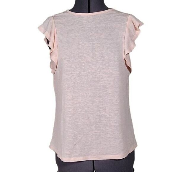 a new day Pink Ruffle Sleeveless Top Sz S - Picture 1 of 7